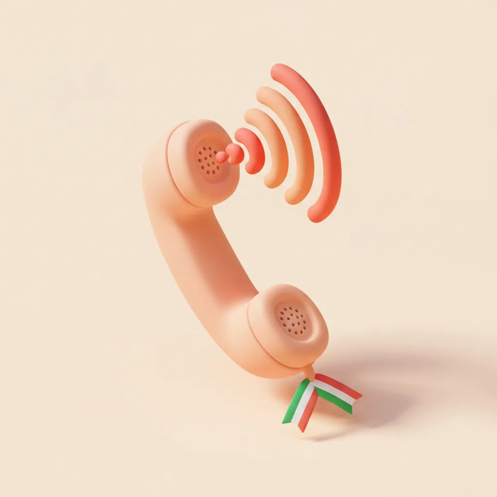 Illustrazione 3D soft che rappresenta: voce in italiano vero