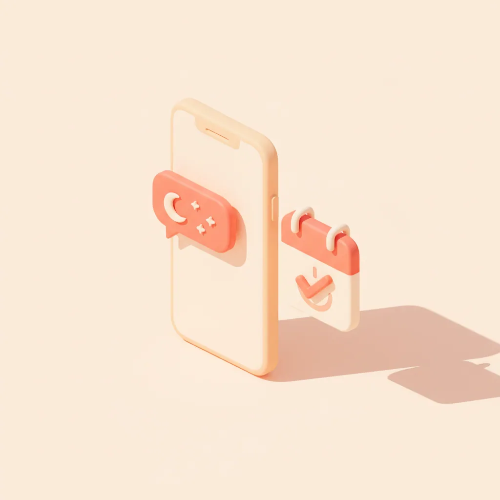 Illustrazione 3D soft che rappresenta: risponde e prenota h24